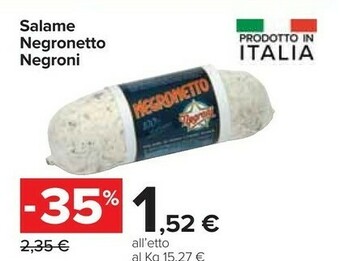 Carrefour Negroni Salame Negronetto offerta
