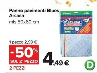 Carrefour Arcasa Panno Pavimenti Blues offerta