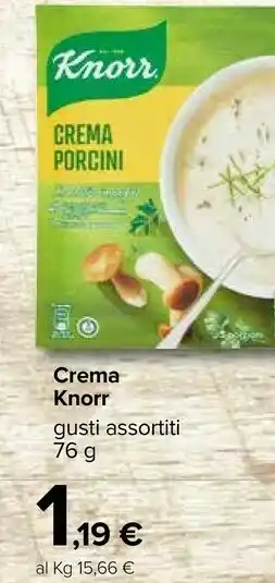 Carrefour Knorr Crema Porcini 76 G(ml) offerta