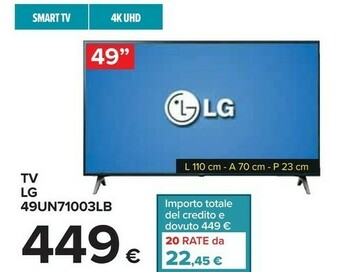 Carrefour LG Tv 49UN71003LB offerta