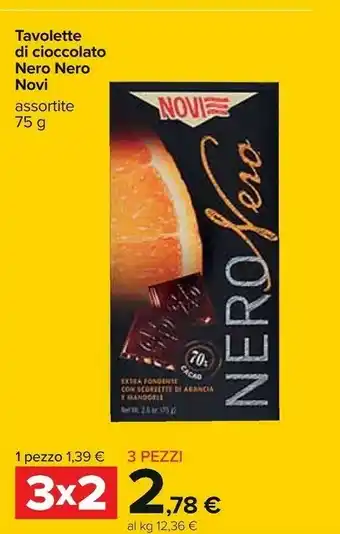 Carrefour Novi Tavolette Di Cioccolato Nero offerta