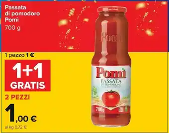 Carrefour Pomì Passata Di Pomodoro 700 G(ml) offerta