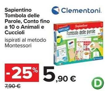 Carrefour Clementoni Sapientino Tombola Delle Parole offerta