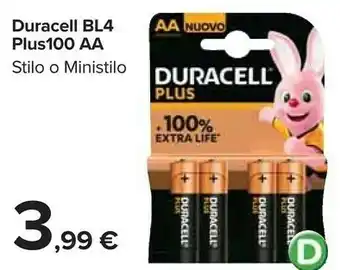 Carrefour Market Duracell Bl4 Plus100 offerta