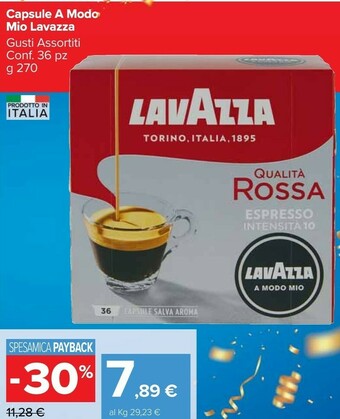 Carrefour Market Lavazza Capsule A Modo Mio offerta