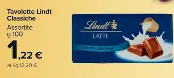 Carrefour Market Lindt Tavolette Classiche offerta