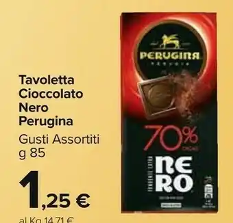 Carrefour Market Perugina Tavoletta Cioccolato Nero 70% Cacao offerta