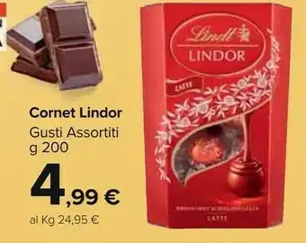 Carrefour Market Lindt Cornet Lindor Latte offerta