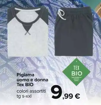 Carrefour Market Tex Bio Pigiama Uomo E Donna offerta