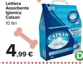 Carrefour Catsan Lettiera Assorbente Igienica 10 Litri offerta