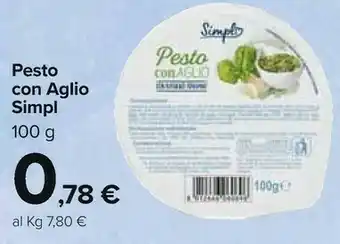 Carrefour Simpl Pesto Con Aglio offerta