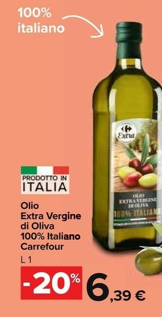 Carrefour Carrefour - Olio Extra Vergine Di Oliva 1000 G(ml) offerta