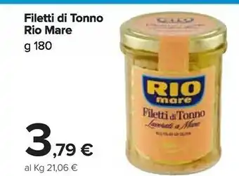 Carrefour Rio Mare Filetti Di Tonno Lime E Zenzero 180 G(ml) offerta