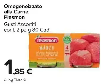 Carrefour Plasmon Omogeneizzato Alla Carne Di Manzo offerta