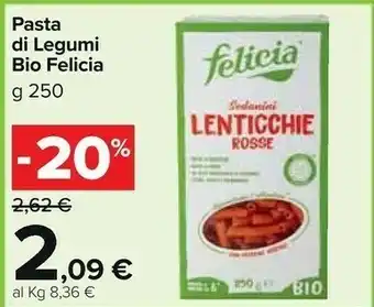 Carrefour Felicia Pasta Di Legumi Bio offerta