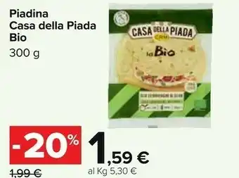 Carrefour CRM Casa Della Piada Piadina Bio offerta