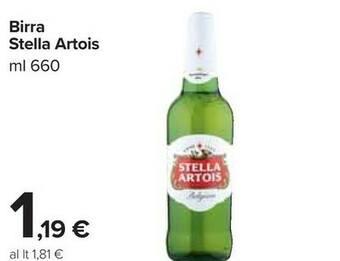 Carrefour Stella artois Premium Lager Beer 660 G(ml) offerta