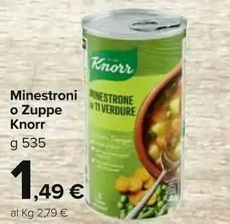 Carrefour Knorr Minestroni O Zuppe offerta