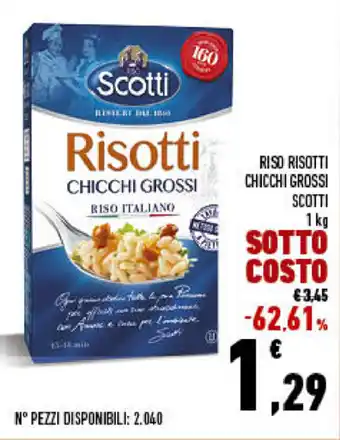 Conad City Scotti Riso Risotti Chicchi Grossi 1kg offerta