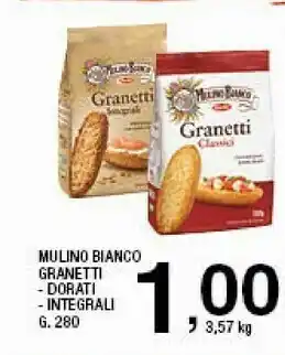 Sigma Mulino Bianco Granetti Integrali 280 G(ml) offerta