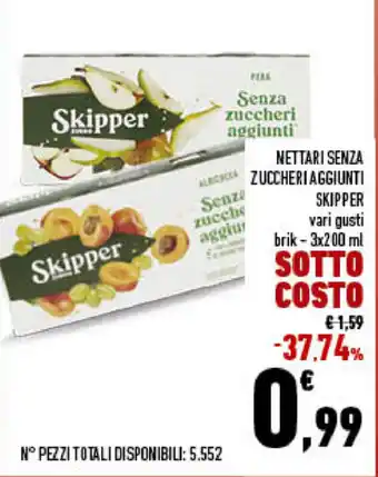 Conad City Skipper Nettari Senza Zuccheri Aggiunti 3x200ml offerta