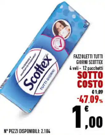 Conad City Scottex Fazzoletti Tutti Giorni 12 pacchetti offerta