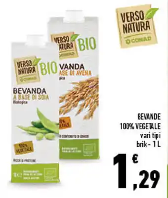Conad City Bevande 100% Vegetale 1l offerta