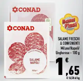 Conad City Salame Freschi & Convenienti 100g offerta