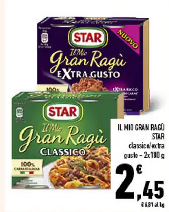 Conad City Star Il Mio Gran Ragù 2x180g offerta