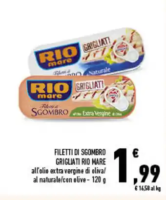 Conad City Rio Mare Filetti di Sgombro Grigliati 120g offerta