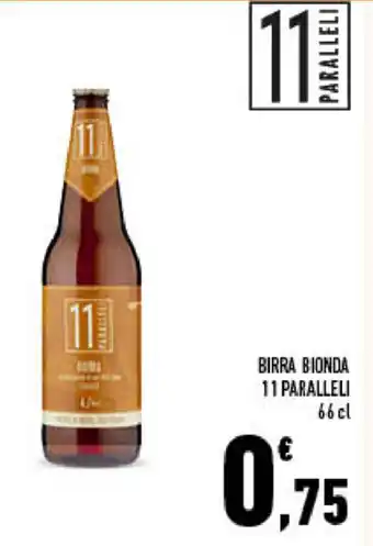 Conad City 11 Paralleli Birra Bionda 66cl offerta