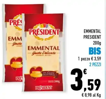 Conad Superstore Président Emmental 200g offerta