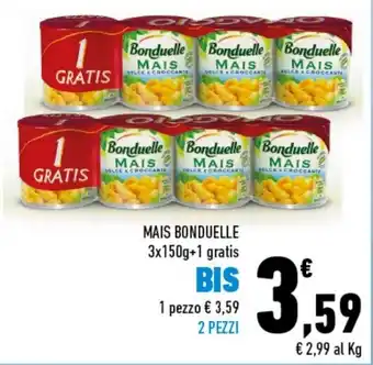 Conad Superstore Bonduelle Mais 3x150g+1 gratis offerta