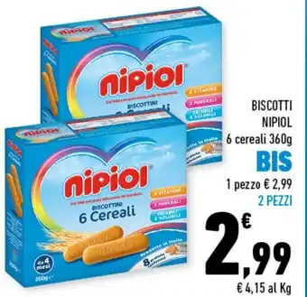 Conad Superstore Nipiol Biscotti 6 cereali 360g offerta