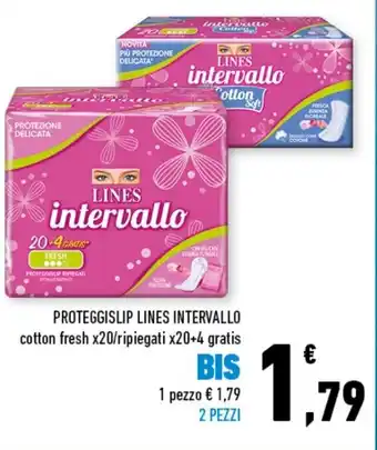Conad Superstore Lines Intervallo Proteggislip x20+4 gratis offerta