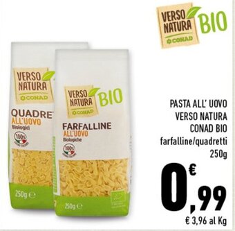 Conad Superstore Conad Bio Pasta All'Uovo Verso Natura 250g offerta