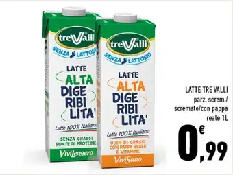 Conad Superstore Tre Valli Latte 1l offerta