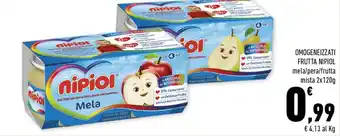Conad Superstore Nipiol Omogeneizzati Frutta 2x120g offerta