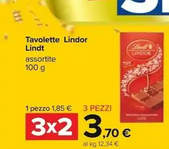 Carrefour Lindt Lindor Bianco 100 G(ml) offerta