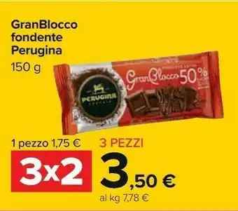 Carrefour Perugina Gran Blocco 50% Fondente Extra 150 G(ml) offerta