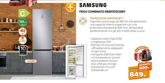 Expert Samsung Frigo Combinato RB38T675CS9EF offerta