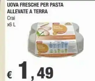 Crai Crai 6 Uova Fresche Per Pasta Allevate A Terra offerta