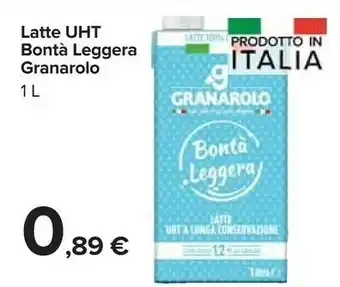 Carrefour Market Granarolo Bontà Leggera Latte Parzialmente Scremato A Lunga Conservazione offerta