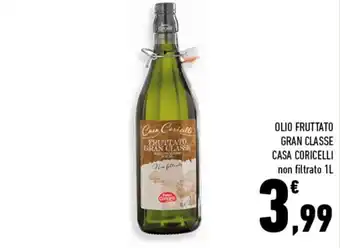 Conad Superstore Casa Coricelli Olio Fruttato Gran Classe non filtrato 1L offerta