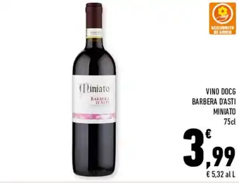 Conad Superstore Miniato Vino DOCG Barbera D'Asti 75cl offerta