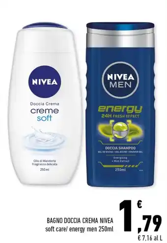Conad Superstore Nivea Bagno Doccia Crema Soft Care/ Energy Men 250ml offerta