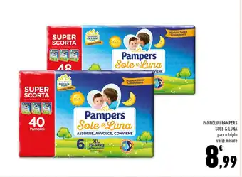Conad Superstore Pannolini Pampers Sole & Luna Pacco Triplo varie misure offerta