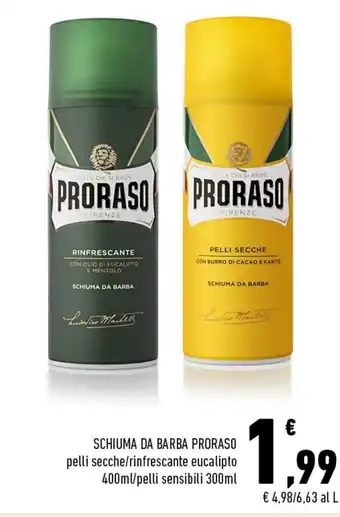 Conad Superstore Proraso Schiuma Da Barba 300/400ml offerta