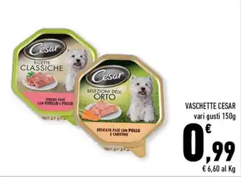 Conad Superstore Cesar Vaschette vari gusti 150g offerta
