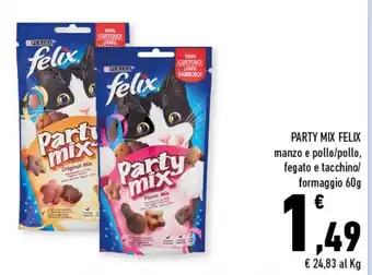 Conad Superstore Party Mix Felix Manzo e pollo/pollo, fegato e tacchino/formaggio 60g offerta